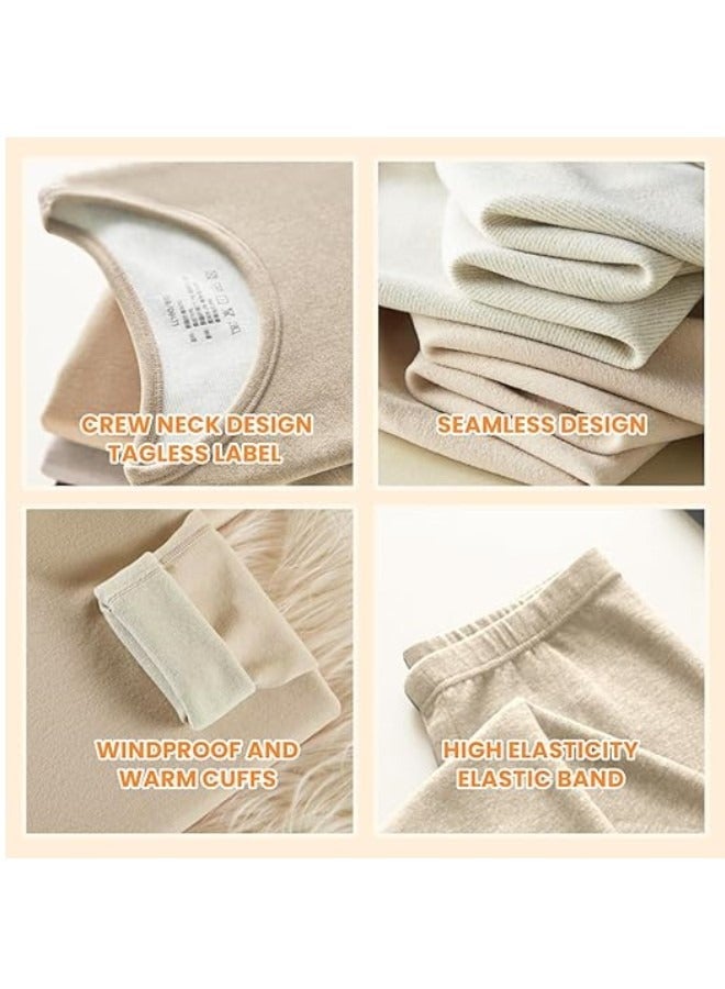 Women's Thermal Underwear Set Long Johns Women's Wool Silk Thermal Underwear Base Pajamas Set Cold Weather - Image 5