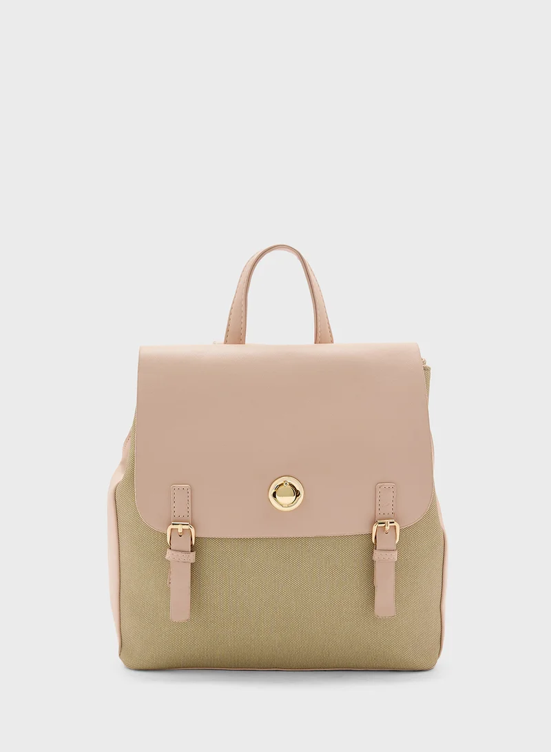 جينجر 3 Piece Set Color Block Backpack, Crossbody And Wallet