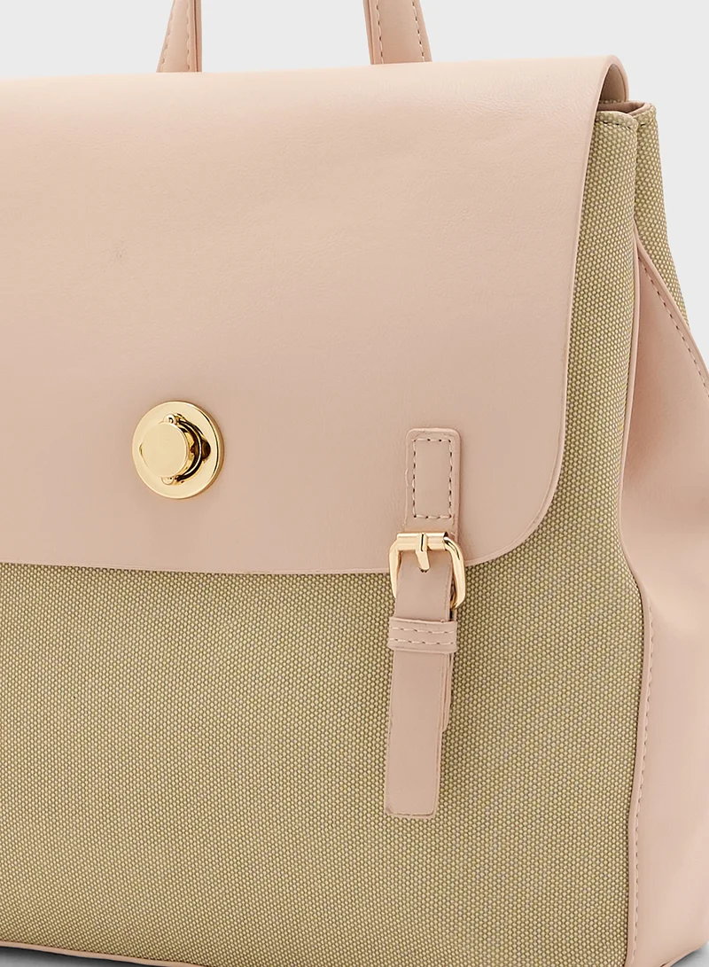 جينجر 3 Piece Set Color Block Backpack, Crossbody And Wallet
