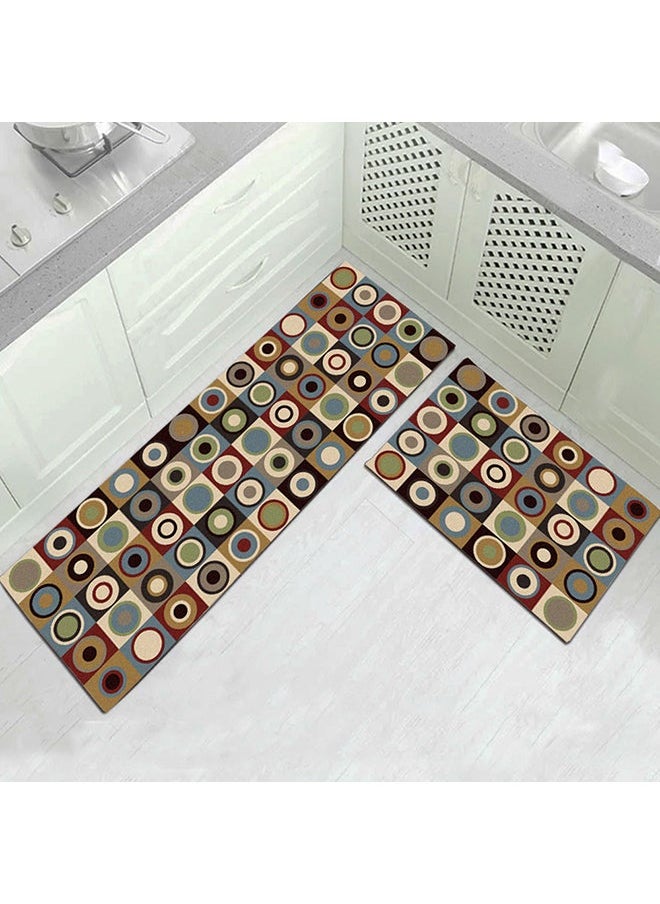 Angel city - 1-Piece Luxurious Modern Geometric Pattern Rectangular Anti-Slip Kitchen Floor Mat Multicolour 50x160cm - Image 1