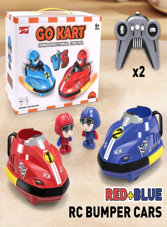 PEZYOX 2 Pack Remote Control Cars - Cartoon Bumper Car Toys for Kids with Lights, Music & Sound - 2 Player RC Race Cars for Boys & Girls - Image 5