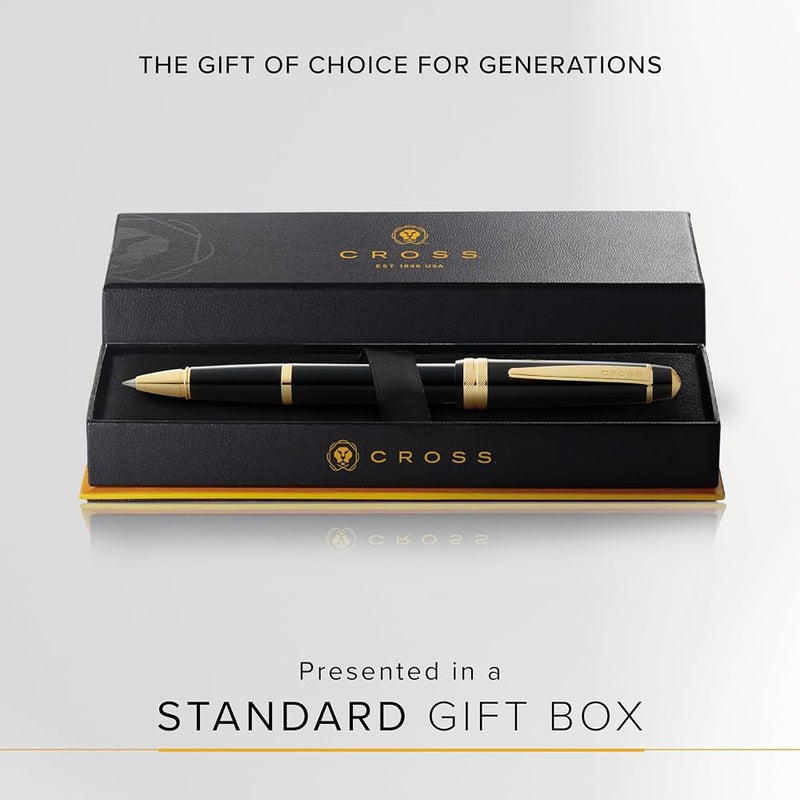 Cross Bailey Light Polished Black Resin and Gold Tone Rollerball Pen - Image 5