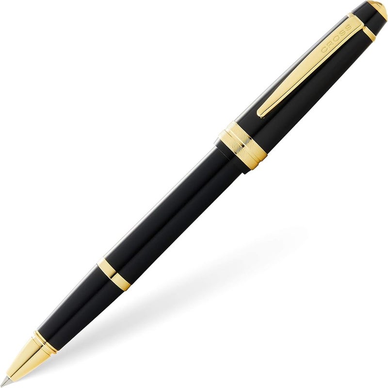 Cross Bailey Light Polished Black Resin and Gold Tone Rollerball Pen - Image 4
