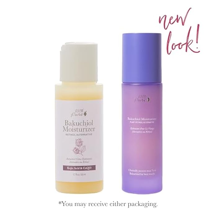 100 % Pure 100% PURE Bakuchiol Facial Moisturizer Natural Retinol Alternative Face Cream with Anti Aging Antioxidants Hyaluronic & Kojic Acid Squalene Daily Skincare for Women & Men - 1.7 fl oz - Image 3