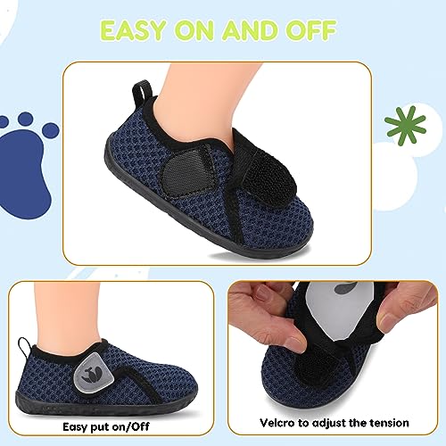 FEETCITY Toddler Shoes Baby Sneakers Boys Girls First Walking Shoes Newborn Crib Shoe Dark Blue - Image 3