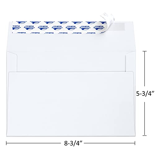 ValBox A9 Invitation Envelopes 250 Qty 5-3/4 x 8-3/4" White Envelopes Self Seal for Invitations, Photos, Wedding, Baby Shower Greeting Cards, Announcements - 5.75 x 8.75 Inches - Image 2