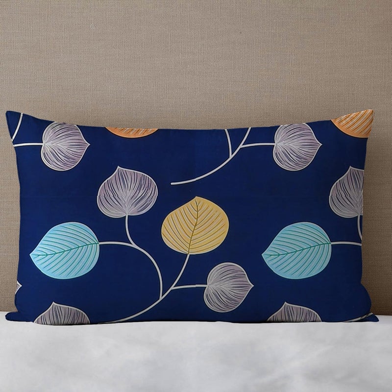 BSB HOME بي إس بي هوم® 100% قطن 160 TC شراشف مفردة مطبوعة بالزهور والمربعات مع غطاء وسادة بحجم كينغ، (60X90 بوصة، 5 × 7 أقدام، أصفر مائل إلى البني) - Image 2