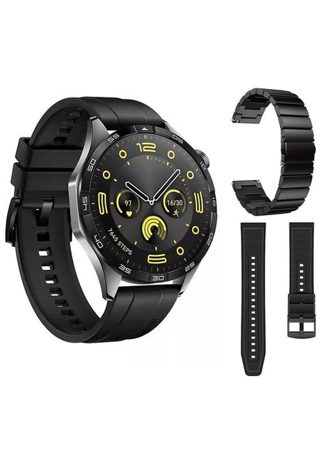 SK 50 Pro Smart Watch AMOLED Screen with 3 Straps an additional Bracelet and Wireless Charging Multicolour