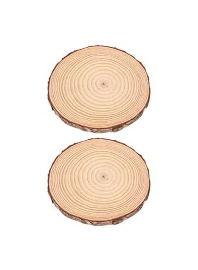 قطعتان من أحجار خطوات الحديقة الخشبية بقطر 16-18 سم للممرات الخارجية وتنسيق الحدائق DIY - Image 1