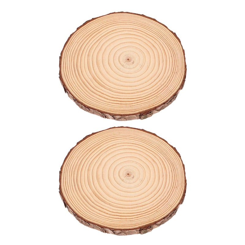 قطعتان من أحجار خطوات الحديقة الخشبية بقطر 16-18 سم للممرات الخارجية وتنسيق الحدائق DIY - Image 2