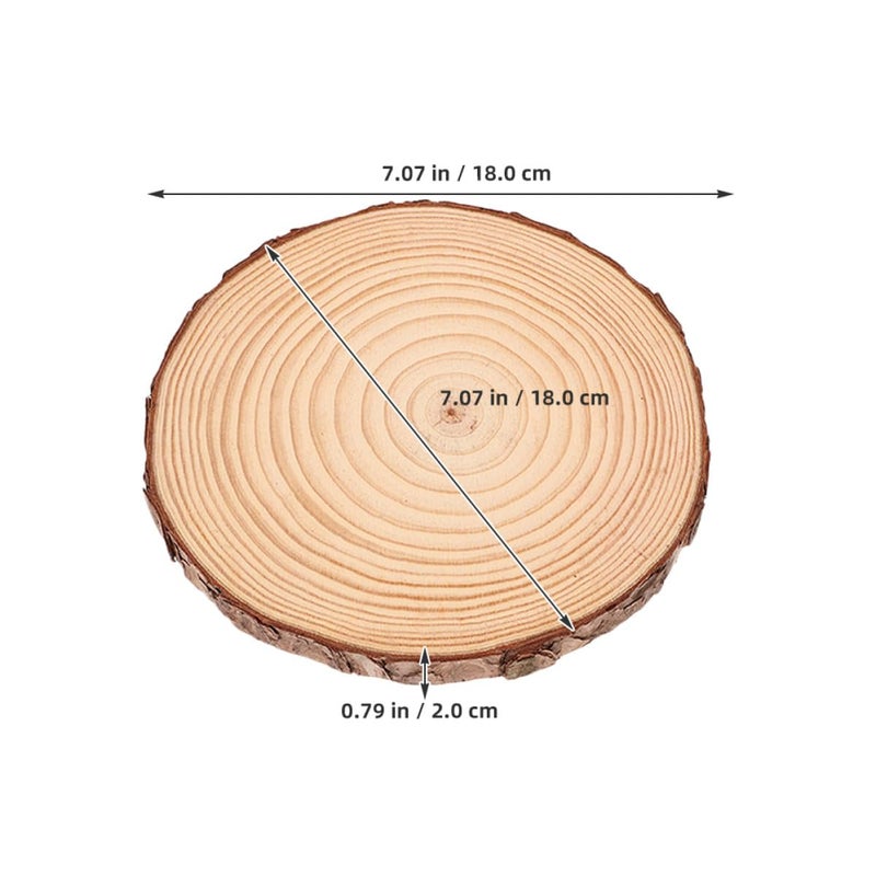 قطعتان من أحجار خطوات الحديقة الخشبية بقطر 16-18 سم للممرات الخارجية وتنسيق الحدائق DIY - Image 3