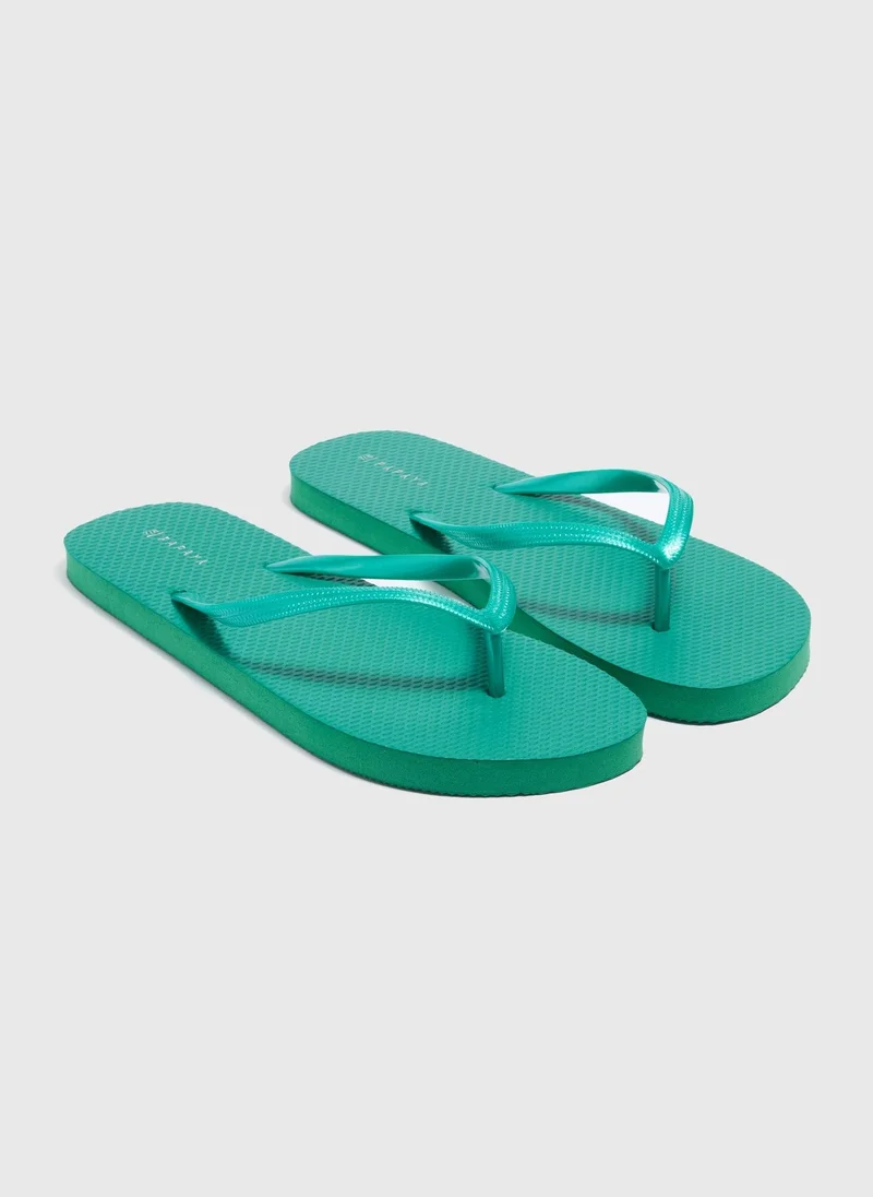 Matalan Green Flip Flops