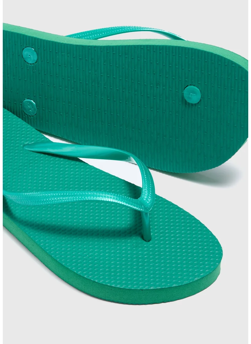 Matalan Green Flip Flops