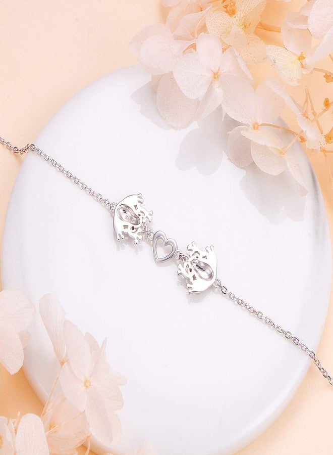 ALPHM S925 Sterling Silver Frog Link Animal Heart Toad Bracelet for Women Jewelry - Image 5