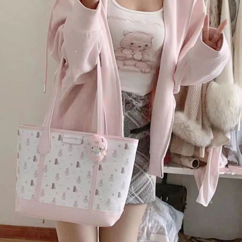 Bag Large Capacity Bag Female Student All-Match Go Out To Play Girl'S Class Commuter Shoulder Bag - Image 4