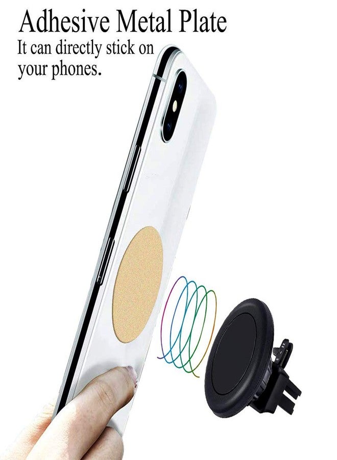 ACKLLR 8 Pieces Phone Car Mount Metal Plate with Adhesive for Magnetic Cradle-Less Mount,Cell Phone, GPS and Tablet Holder, 4 Rectangular and 4 Round, Black, Silver, Gold, Rose Gold - Image 5