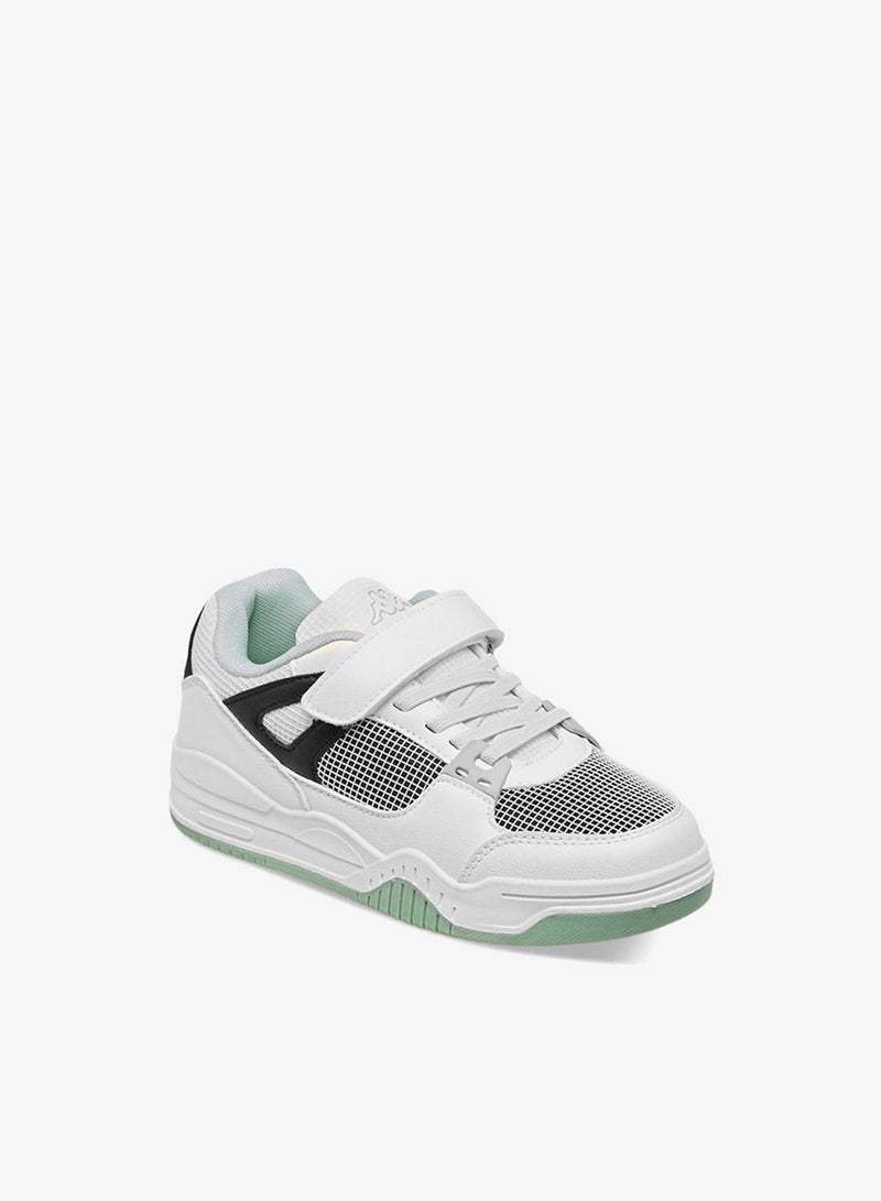 Kappa Girls' Logo Detail Sneakers with Hook and Loop Closure - Image 2