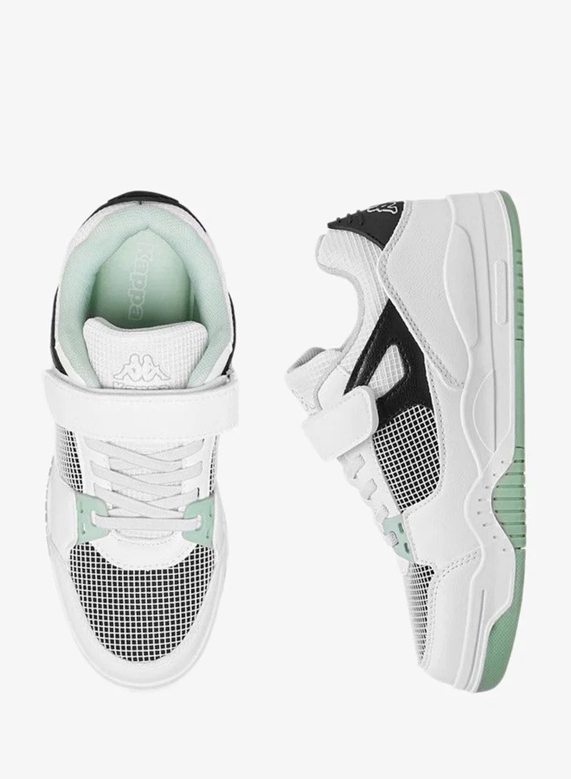 Kappa Girls' Logo Detail Sneakers with Hook and Loop Closure