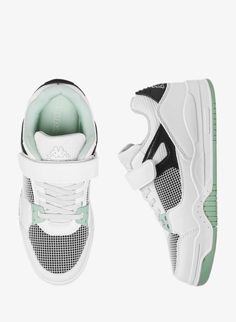 Kappa Girls' Logo Detail Sneakers with Hook and Loop Closure - Image 1