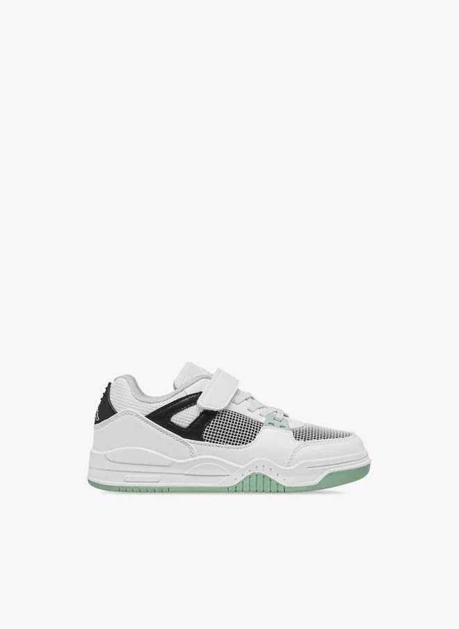 Kappa Girls' Logo Detail Sneakers with Hook and Loop Closure