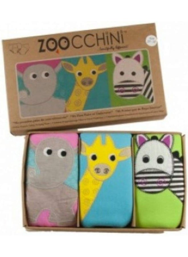 ZOOCCHINI Zoocchini Girls Training Pants, Age 3/4 Years, Safari Friends, Pack of 3  - Image 4