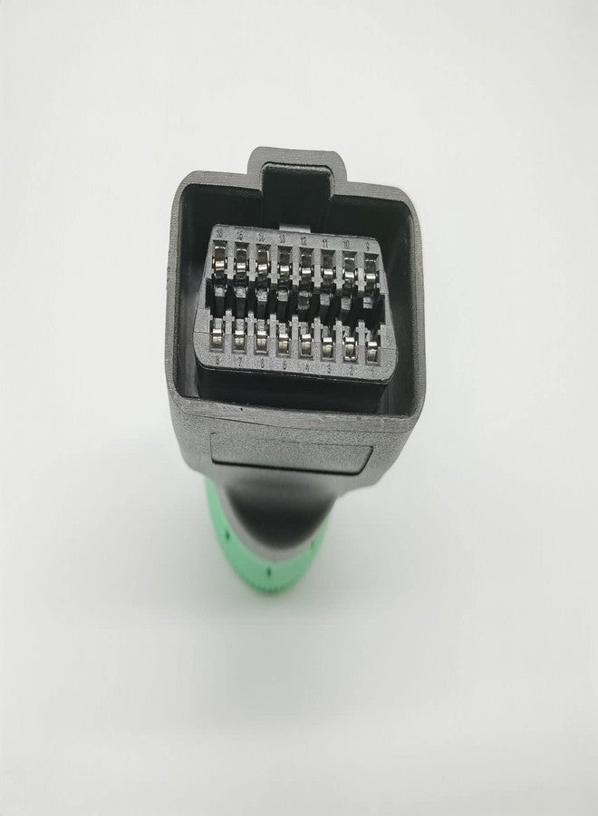 YPP Type 2 Green 9pin J1939 to OBD2 16pin J1962 Female Adapter - Image 5
