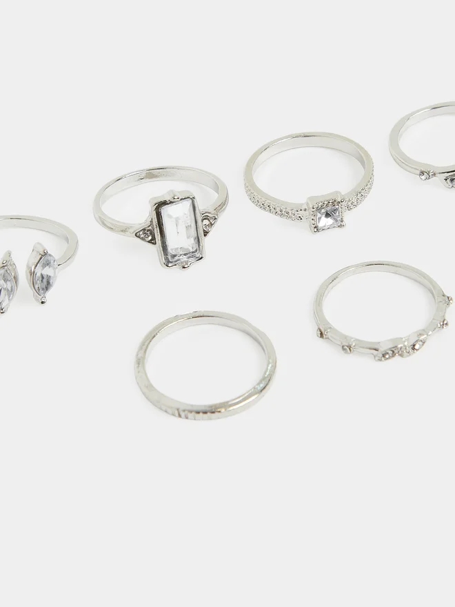 Styli Styli Pack of 6 - Embellished Rings