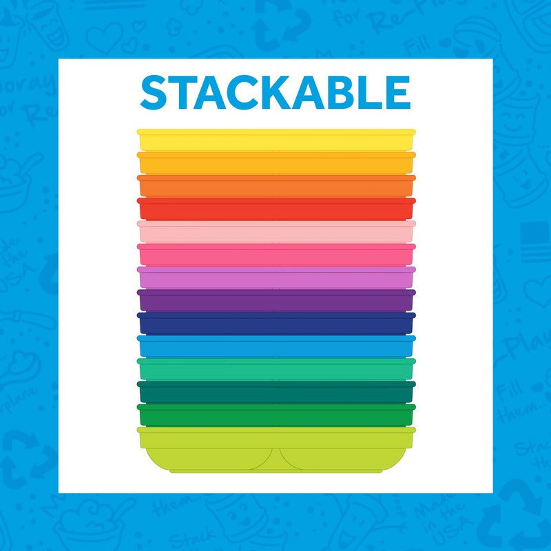 Re-Play 3x3 Divided Toddler Plates and Utensils Set - Toddler Forks and Spoons Set - Dishwasher and Microwave Safe - Made in USA - Princess - Image 4