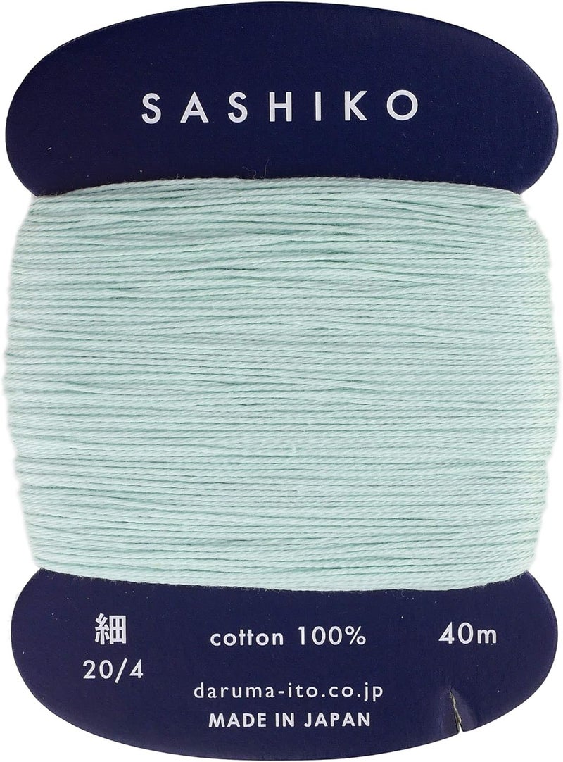Daruma Sashiko Thread Thinner Weight 40m Col. 206 -Mint Cream- Japanese Embroidery & Quilting by Yokota - Image 1