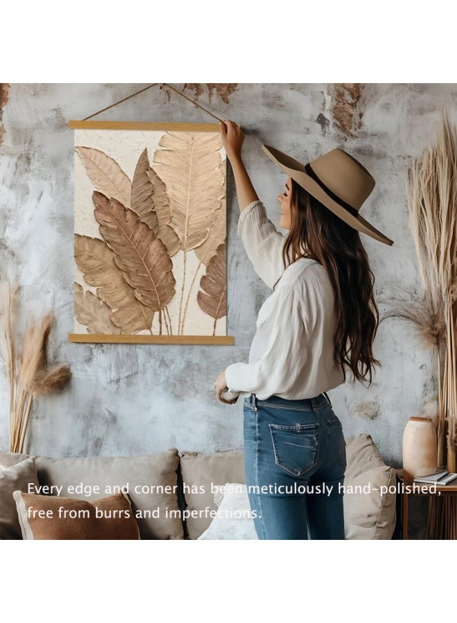 إطار حامل ملصق مغناطيسي 2 عبوة، 16x24 16x22 16x20 خشب فاتح مغناطيس قماش طباعة الأعمال الفنية حاملات ملصقات مجموعة تعليق (خشب تيك، 16 بوصة، 2 عبوة) - Image 5