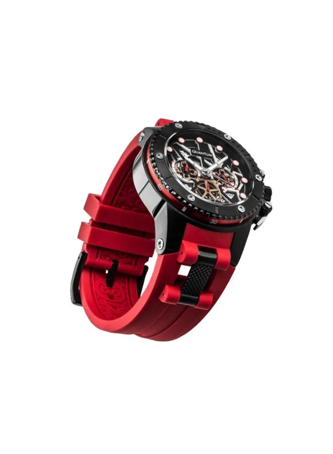 Quantum Men's Silicone Chronograph Watch HNG535.857 - 50 mm