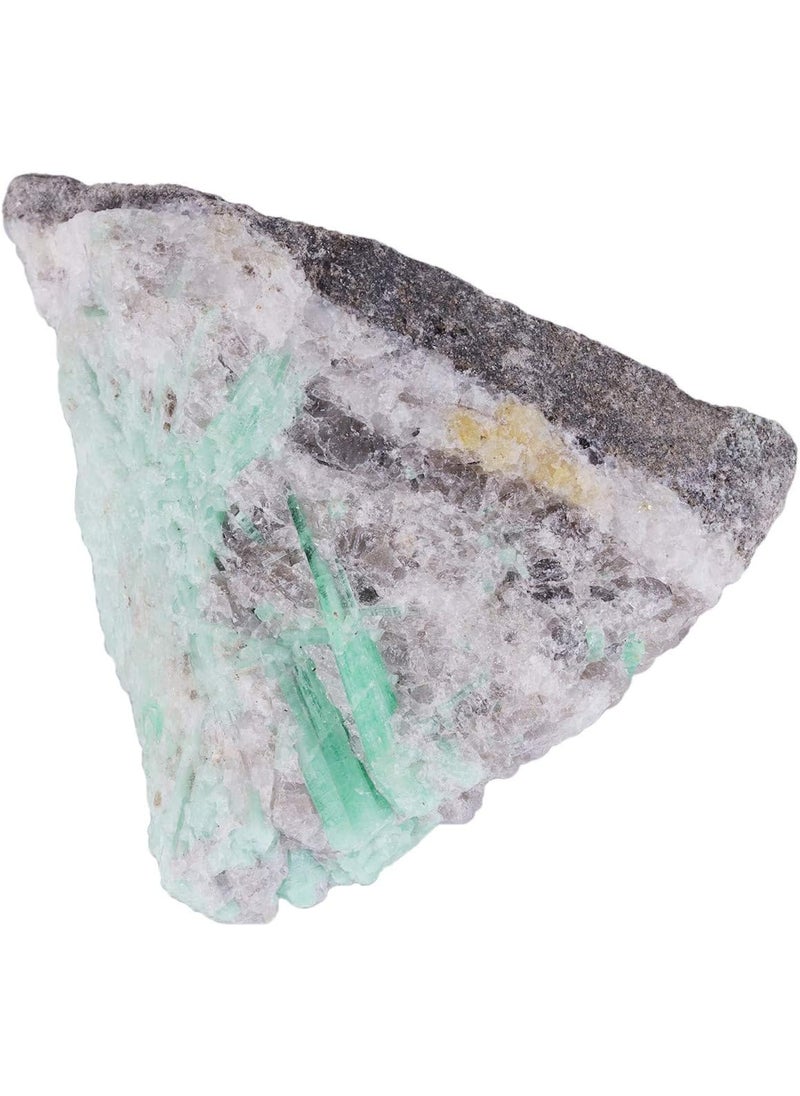 SUNYIK SUNYIK Natural Rough Raw Emerald Bar Gemstone Cluster Specimen Mineral Healing Crystal Point Stone Reiki Chakra Home Decor Irregular Shaped, 0.2-0.4lb, 2.1''-3.7'' 
