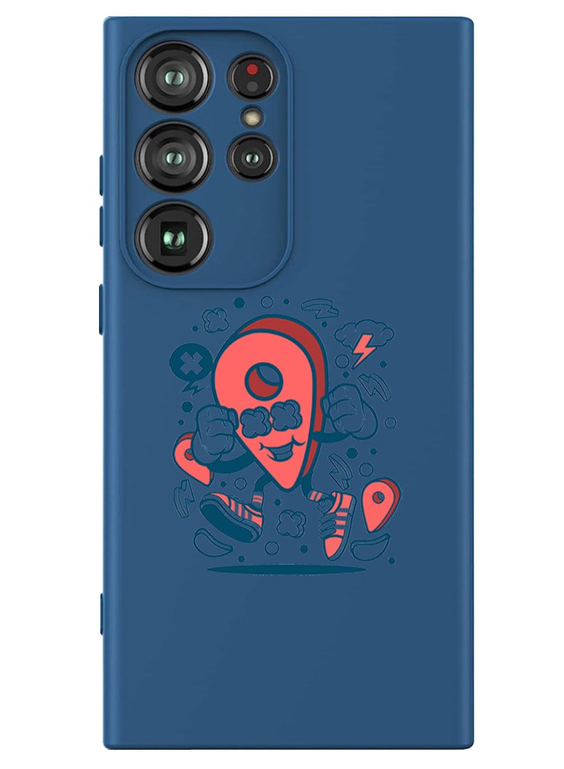 Theodor Protective Slim Fit Case Liquid Silicone Cover with Full Body Protection Anti-Scratch Shockproof Case For Samsung Galaxy S24 Ultra (Blue) - Location - Image 1