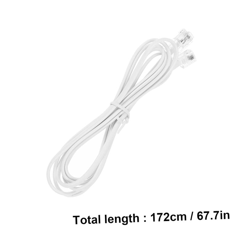 Heavy Duty Copper Telephone Line Cord for Landline Phones Home Office Extension Cable - Image 3