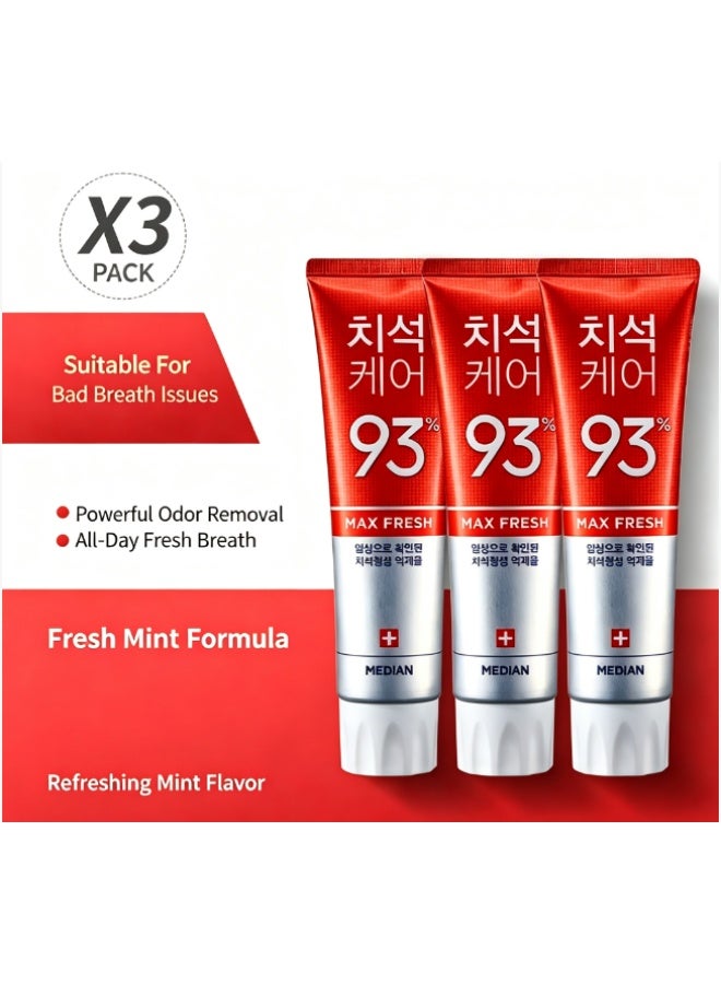 Median Advanced Tartar Toothpaste 86% Scaler Max 120gx3bottle  Amore Pacific - Image 1