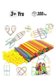 RAINBOW TOYFROG Straw Constructor Stem Building Toys 300 Pcs Interlocking Plastic Educational Toys Engineering Building Blocks Construction Blocks Kids Toy For 312 Year Old Boys And Girls  - Image 1