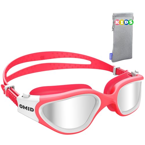 OMID Kids Swim Goggles, P2mini Polarized Swimming Goggles Comfortable for Age 6-14 - Image 1