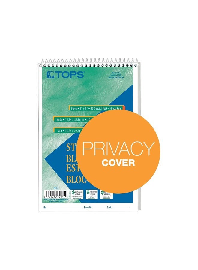 TOPS Steno Books, 6" x 9", Gregg Rule, 80 Sheets, 12 Pack (8020) - Image 5