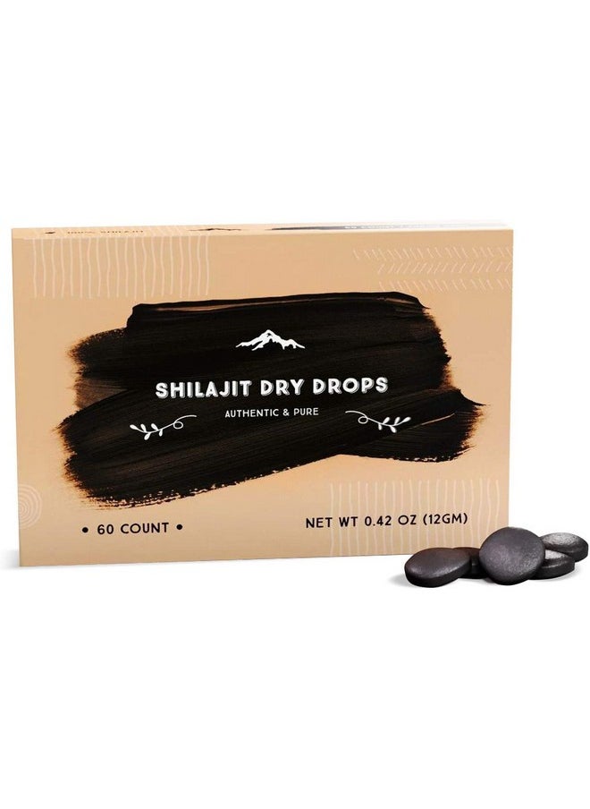 Pure Himalayan Shilajit - Shilajit Dry Drops 60 Counts Rich In Naturall Fulvic Acid Original Siberian Shilajit 100% Puretrace Minerals Complex - Image 1