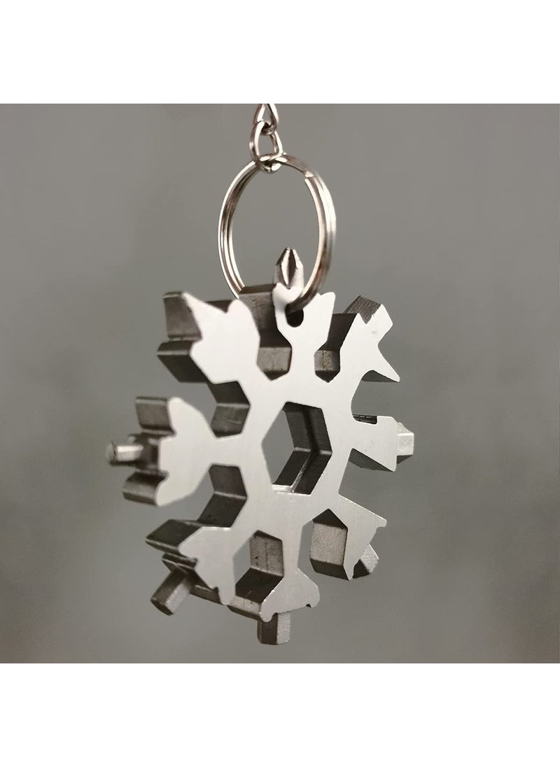 Mishti Enterprise MISHTI 18in1 Snowflake MultiTool Daily Tool Keychain Portable Screwdriver Tools Compact Outdoor Indoor use 18in1 Snowflake Multipurpose Item for Bottle Opener Wrench Kit  - Image 4