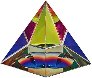 Amlong Crystal Amlong Crystal Iridescent Pyramid - Rainbow Colors 2.5 Inche Tall with Gift Box  - Image 1