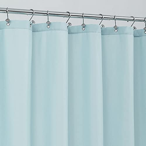ALYVIA SPRING Waterproof Fabric Shower Curtain Liner Washable Cloth Shower Curtain for Bathroom  Standard Size 72x72 Blue