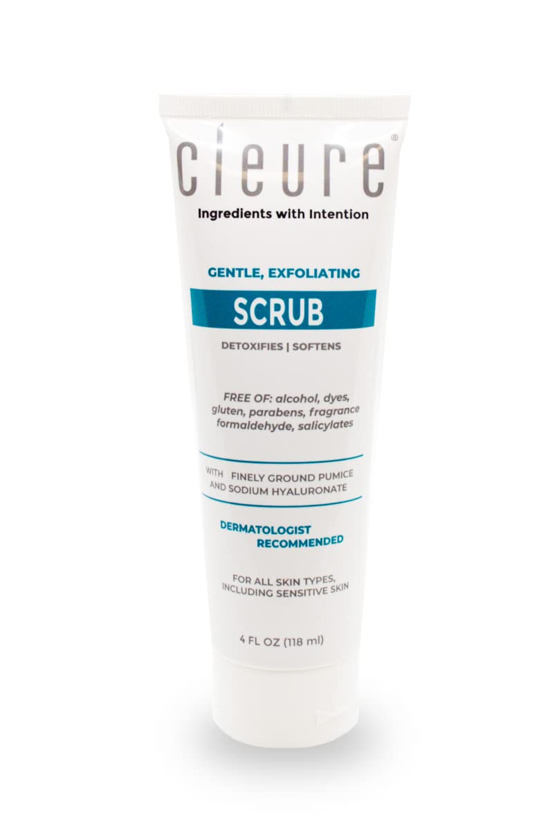 Cleure Cleure Hypoallergenic Exfoliating Facial Scrub Free of Fragrance Gluten Paraben Salicylate and NonComedogenic Unscented 4 oz 