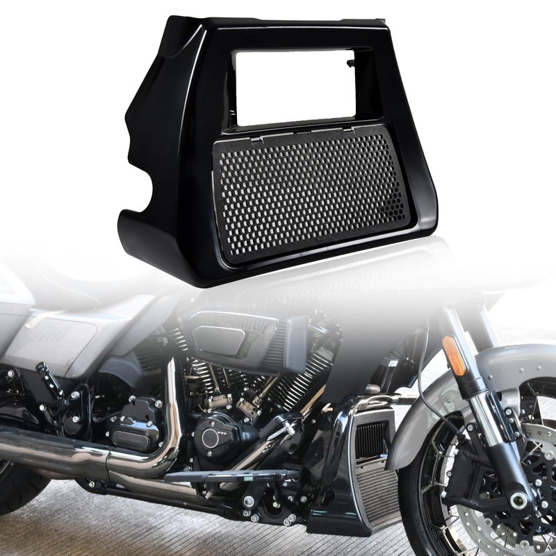 VEISUTOR Black Front Chin Spoiler Radiator Cover for Harley CVO Road Street Glide 20232026 FLHX FLTRX FLTRXSTSE 20242026 FLHXSTSE 2026later Accessories Replace 57200457 - Image 2
