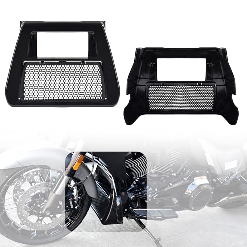 VEISUTOR Black Front Chin Spoiler Radiator Cover for Harley CVO Road Street Glide 20232026 FLHX FLTRX FLTRXSTSE 20242026 FLHXSTSE 2026later Accessories Replace 57200457 - Image 3