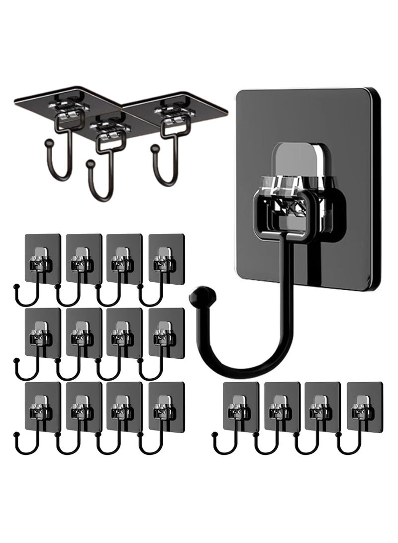 Adhesive Hooks, Wall Hooks for Hanging, Waterproof Wall Mount Hangers for Bathroom & Home (20-Pack)  - Image 1