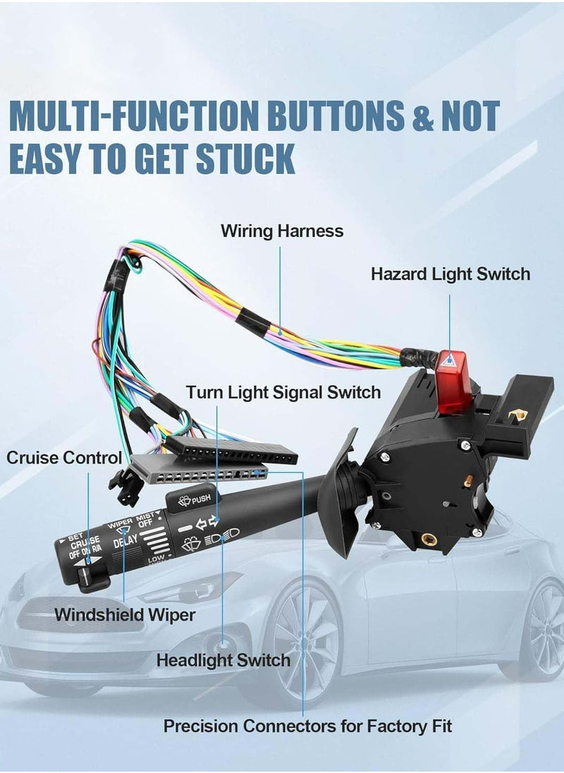 TLAXCA - Multi-Function Combination Switch Fit for 1995-2002 Chevy Tahoe S10 GMC C1500 K1500 Suburban Yukon Replace 2330814, 26100985, 26036312, Turn Signal, Wiper, Hazard Switch, Cruise Control - Image 1