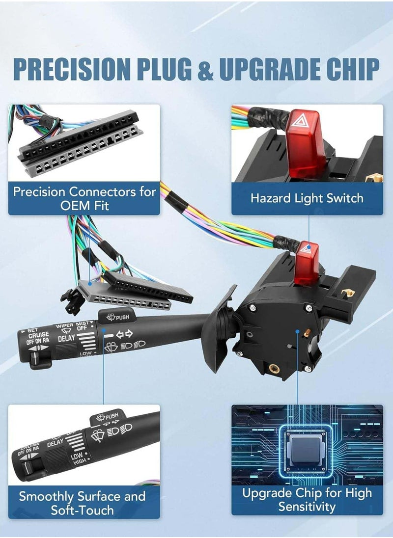 TLAXCA - Multi-Function Combination Switch Fit for 1995-2002 Chevy Tahoe S10 GMC C1500 K1500 Suburban Yukon Replace 2330814, 26100985, 26036312, Turn Signal, Wiper, Hazard Switch, Cruise Control - Image 1