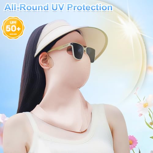 TecoKart® 3Pcs Full Face Mask with Neck Coverage, UV Protection Face Cover for Women, Reusable Breathable Cooling Face Masks for Summer Outdoor Activities, Bike, Travel & Sports - Image 4