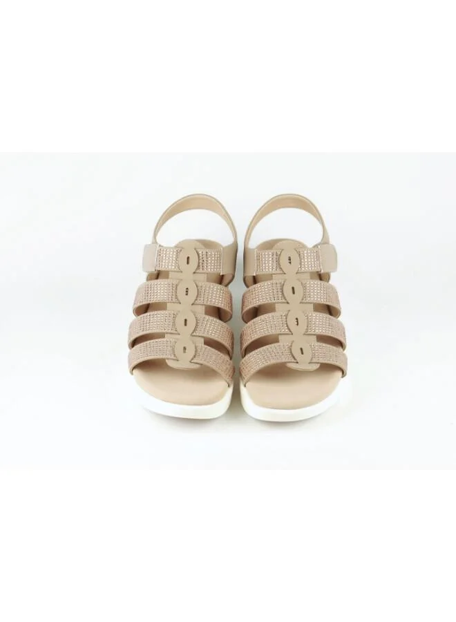 Zayna Champagne 221-360 Zayna Women's Strappy Slingback Wedge Sandals 24ABT54A Champagne for Women | Best Price UAE